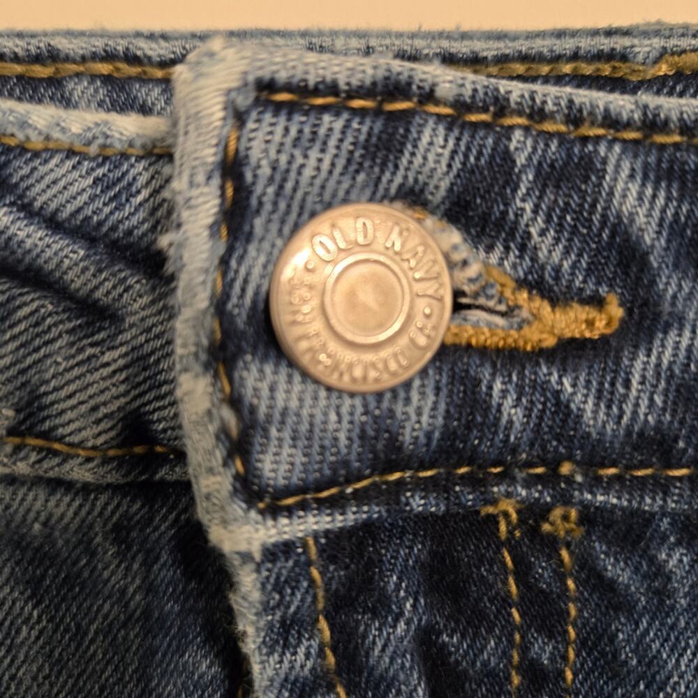 Old Navy Women’s Size 20 High Rise Wide Leg Jeans Blue Raw Hem Denim Pants - Picture 5 of 10